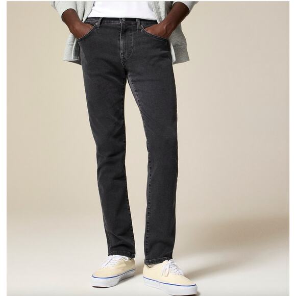 J.Crew 770 Straight Fit Stretch Jean Dark Charcoal Wash Gray Slim W 34 L 30 - Picture 2 of 14